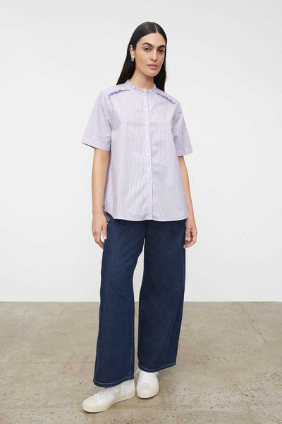 KOWTOW - Lilac stripe Lucie s/s shirt! 12