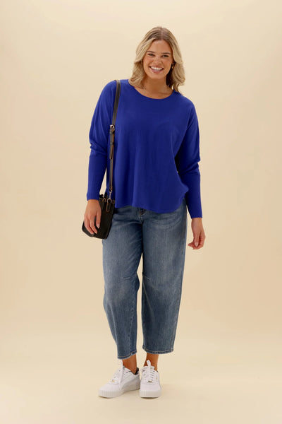 SUNDAY BOHO (LN) Louie knit top - Cobalt! 12-14