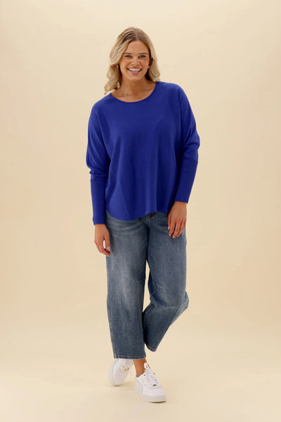 SUNDAY BOHO (LN) Louie knit top - Cobalt! 12-14