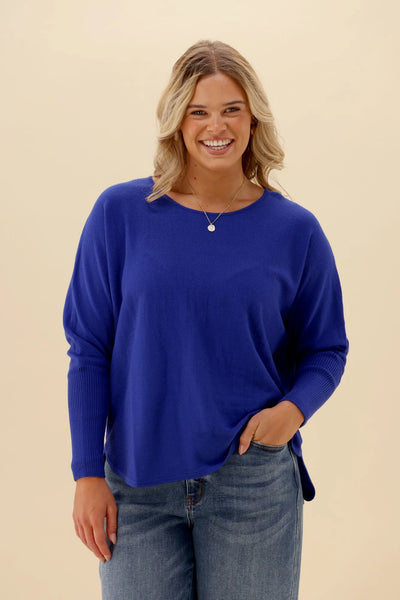 SUNDAY BOHO (LN) Louie knit top - Cobalt! 12-14