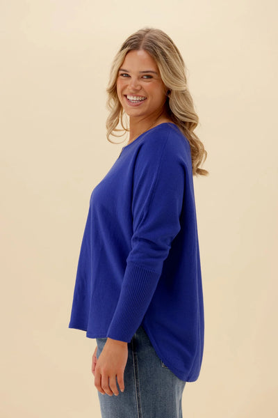 SUNDAY BOHO (LN) Louie knit top - Cobalt! 12-14