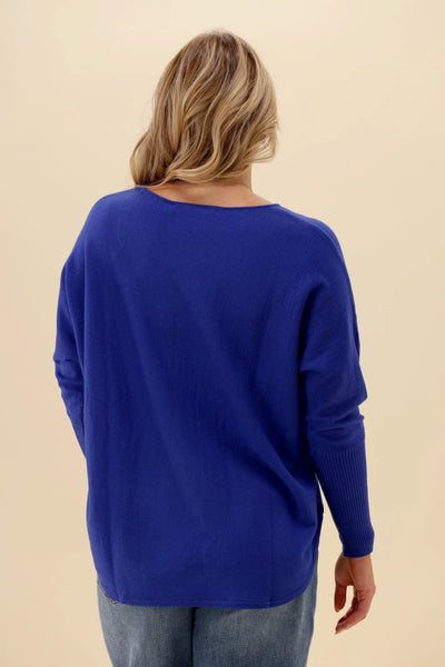 SUNDAY BOHO (LN) Louie knit top - Cobalt! 12-14
