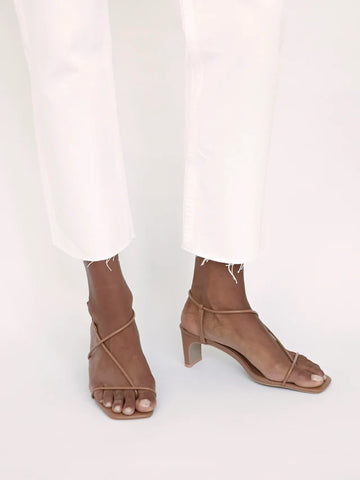 NELSON MADE (LN) "Juliette" midi leather heels! 37