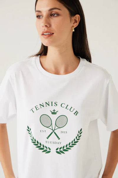 TUESDAY (LN) "Tennis club" band tee! 10-12