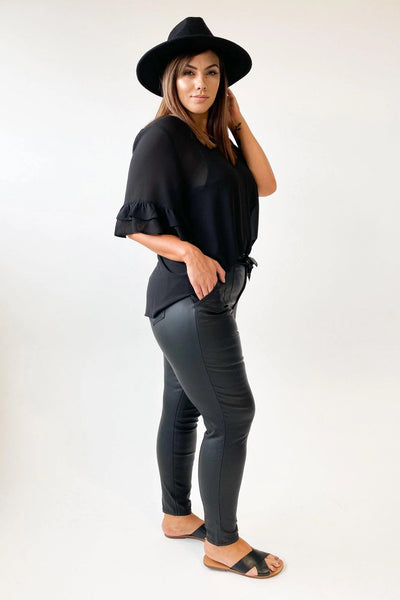 WAKEE - Alex tie front coated jeans! 12