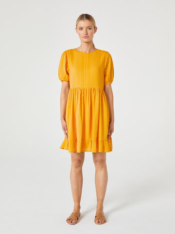 JEANSWEST - Textured cotton dress - Marigold! 12