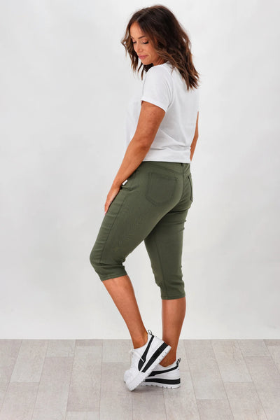 WAKEE (BN) "Mandy capri" khaki pant! 8