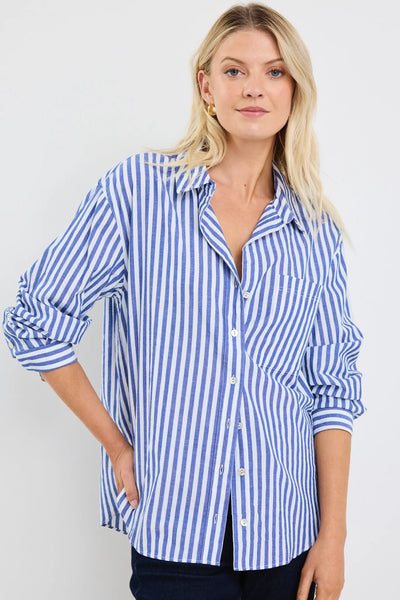 STORIES BE TOLD - You got this oversized blue stripe shirt! 8-12