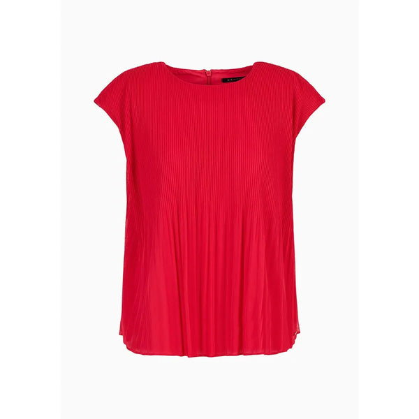 ARMANI EXCHANGE (LN) Pleated red blouse! 8-10