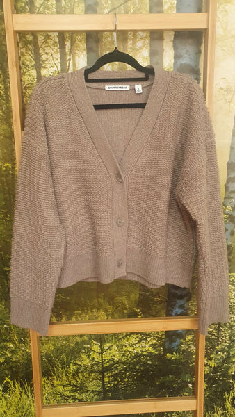 COUNTRY ROAD - Wool + cashmere boucle cardi! 12-14