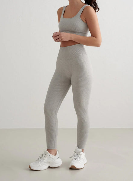 AIMN (BN) "Light grey melange ribbed seamless" tights! 10