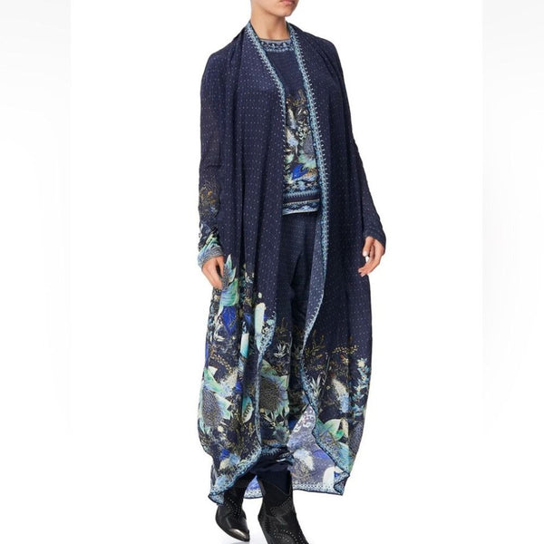 CAMILLA - Embellished silk + wool blend duster! 10-14