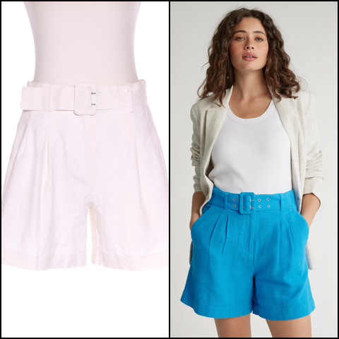 MAX - Belted tailored linen short! 10