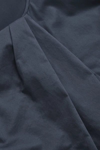 COS - Pleat detail cotton drape top - Navy! 14
