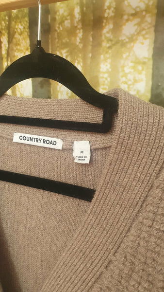 COUNTRY ROAD - Wool + cashmere boucle cardi! 12-14