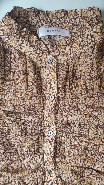 REMAIN - Pintuck detail cotton shirt - Desert flower! 10-14
