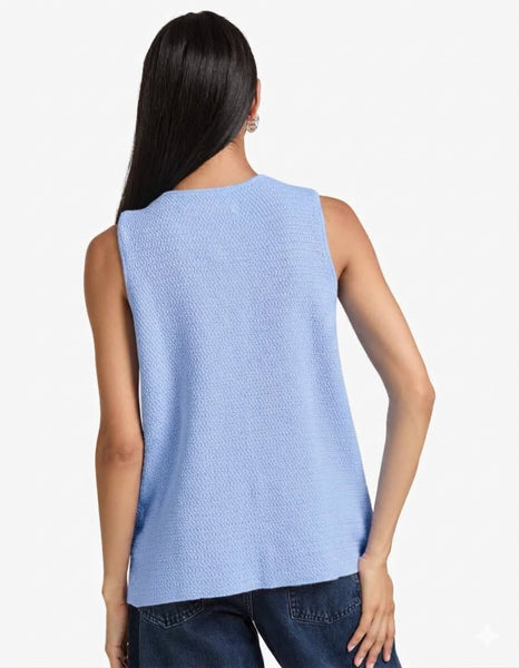 ONTE (LN) "Helena Gilet" crochet knit - Cornflower blue! 14