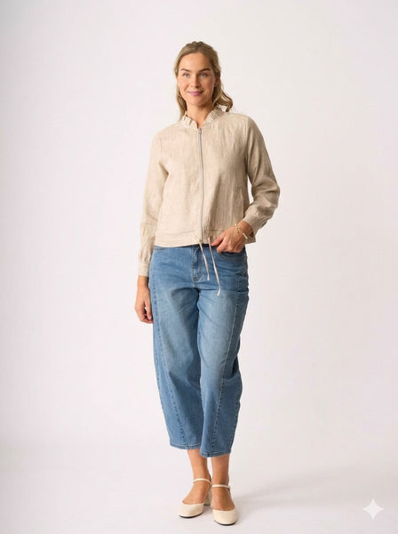 FOIL (LN) Linen ruffle neck jacket! 10