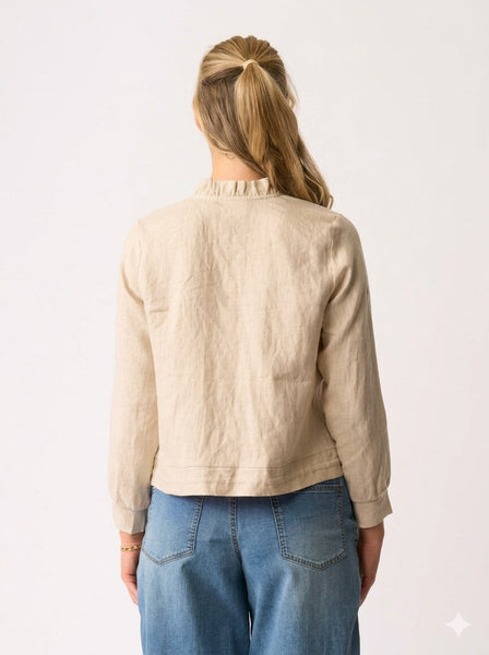 FOIL (LN) Linen ruffle neck jacket! 10