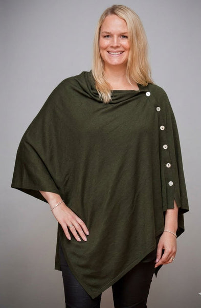 OBR (LN) NZ - Merino 5 button poncho! 8-16