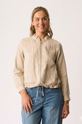 FOIL (LN) Linen ruffle neck jacket! 10