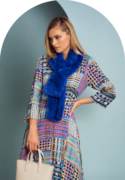 BLUE ILLUSION - Amelie check A-line midi dress! 16
