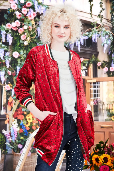 CURATE By Trelise - Patterned velvet bomber jacket! 14