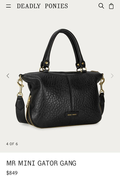 DEADLY PONIES "Mr Mini Gater Gang" leather bag!