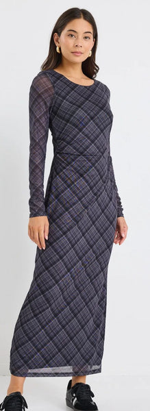AMONG THE BRAVE "Gallery" Plaid mesh dress! 12