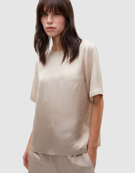 SEED - Textured satin tee - Cool sand! 14