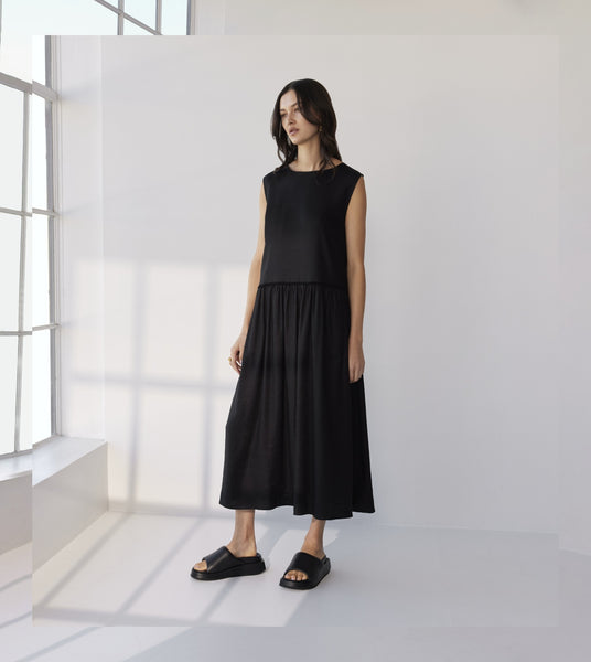 MOOCHI (LN) "Contemp" linen maxi dress + pockets! 14