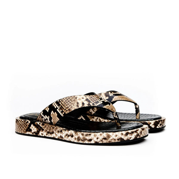 HAEL & JAX "Dignified" neutral snake sandals! 40