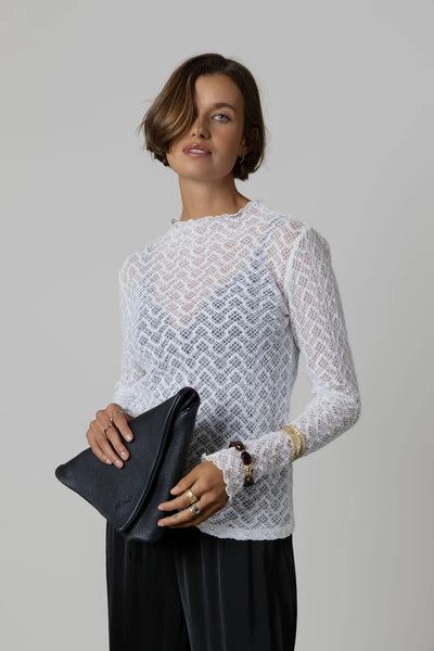 MAX (LN) "Indiana" lace stretch L/S tee! 14