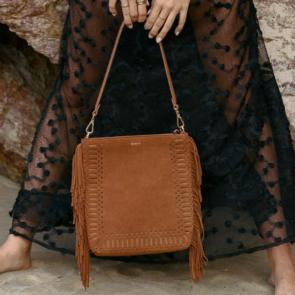SABEN (LN) Claudette fringe leather crossbody bag!