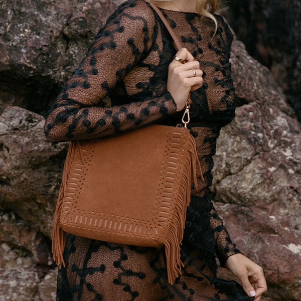 SABEN (LN) Claudette fringe leather crossbody bag!