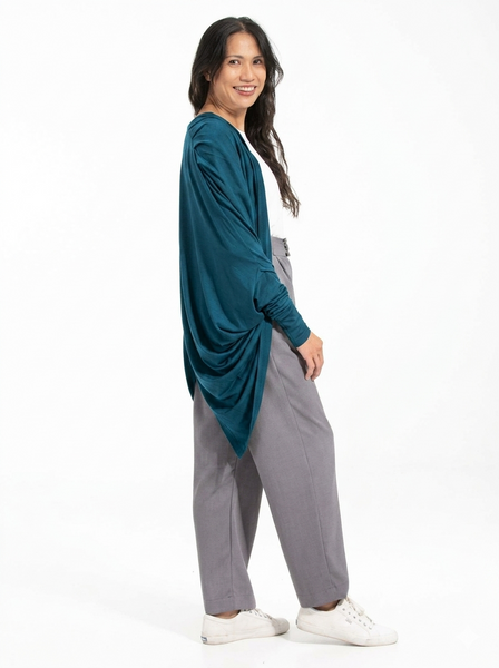 KILT (LN) NZ - Tabitha merino cardi - Teal! 8-16