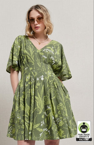 KAREN WALKER "Florence" organic cotton mini dress! 10
