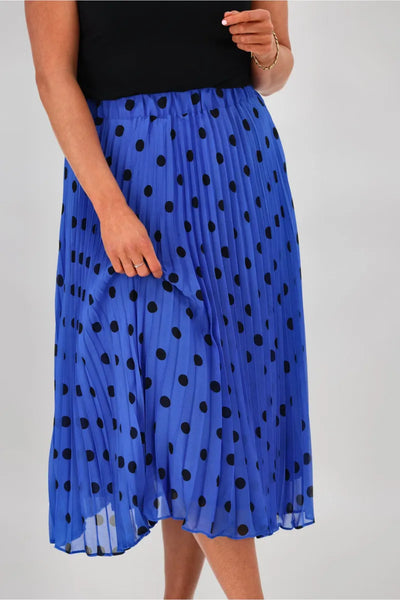 BETTY BASICS (LN) Chanel pleated skirt - Blue spot! 10