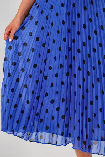 BETTY BASICS (LN) Chanel pleated skirt - Blue spot! 10