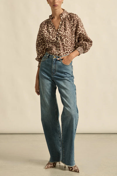 ZOE KRATZMANN - Inspire linen top - Ocelot! 14-16