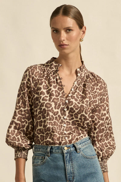 ZOE KRATZMANN - Inspire linen top - Ocelot! 14-16