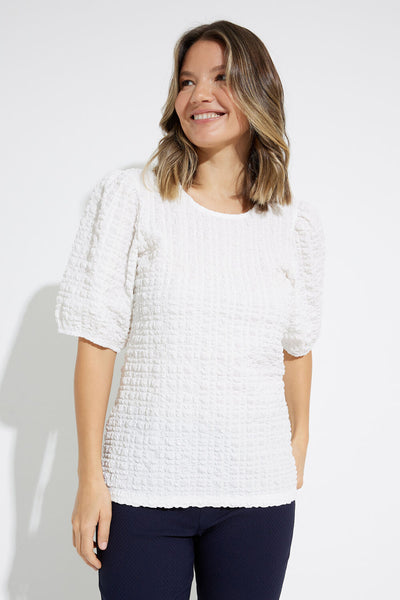 JOSEPH RIBKOFF (LN) CA - Textured 3/4 sleeve top! 20-24