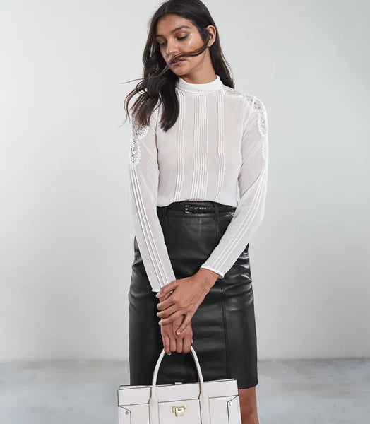 REISS - Kara leather pencil skirt! 8