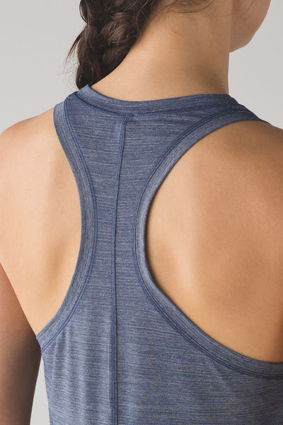 LULULEMON "Hot Like Agni" racerback tank - Navy marle! 10-12