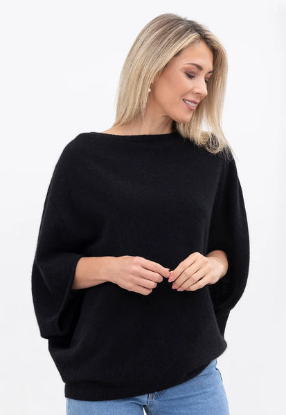 NATIVE WORLD (LN) NZ - Merino possum split sleeve poncho! 14-16