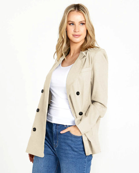 SASS - Linen blend Pippa blazer - Oat! 18