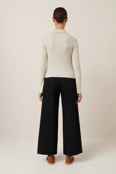 KOWTOW (LN) Rib knit Ridge polo top! 12