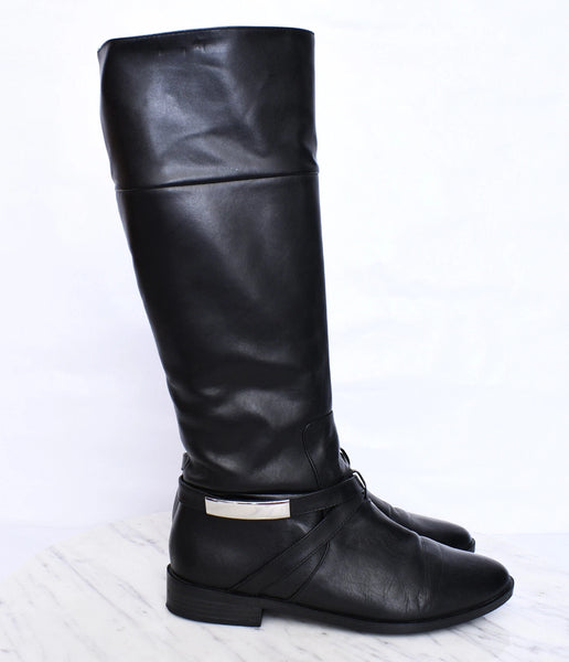 ALFANI "Egila" extended calf leather boots! 8M