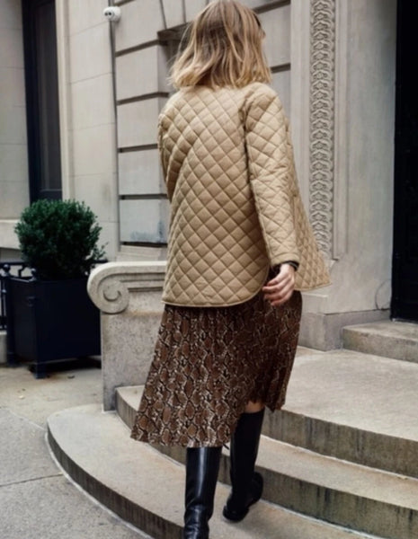 ZARA - Snakeskin faux leather pleat midi skirt! 16