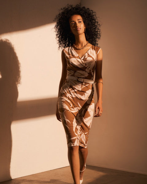 JOSEPH RIBKOFF (LN) CA - Palm wrap dress! 10